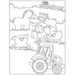 Coloriage Tracteur (Transport) #172556 à imprimer et colorier