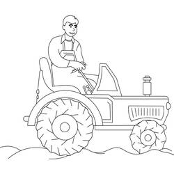 Coloriage Tracteur (Transport) #172560 à imprimer et colorier