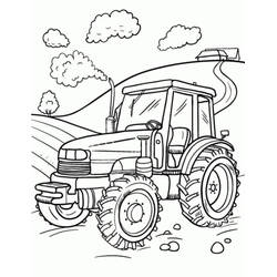 Coloriage Tracteur (Transport) #172561 à imprimer et colorier