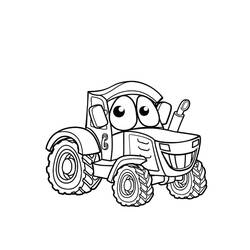 Coloriage Tracteur (Transport) #172564 à imprimer et colorier
