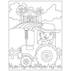 Coloriage Tracteur (Transport) #172574 à imprimer et colorier