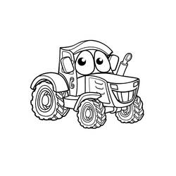 Coloriage Tracteur (Transport) #172577 à imprimer et colorier
