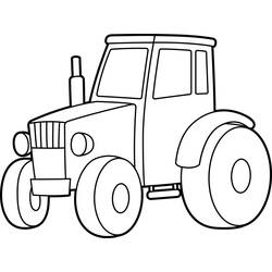 Coloriage Tracteur (Transport) #172579 à imprimer et colorier