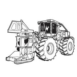 Dessin à colorier: Tracteur (Transport) #172582 - Coloriages à Imprimer Gratuits
