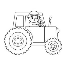 Coloriage Tracteur (Transport) #172584 à imprimer et colorier