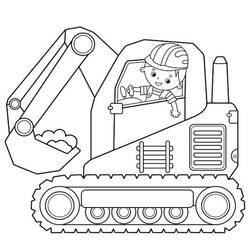 Coloriage Tracteur (Transport) #172585 à imprimer et colorier