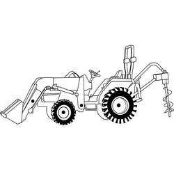 Coloriage Tracteur (Transport) #172590 à imprimer et colorier