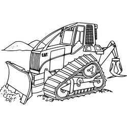Dessin à colorier: Tractopelle (Transport) #209341 - Coloriages à Imprimer Gratuits