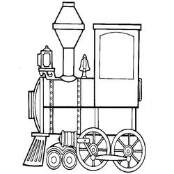 Dessin à colorier: Train / Locomotive (Transport) #135028 - Coloriages à imprimer