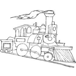Dessin à colorier: Train / Locomotive (Transport) #135030 - Coloriages à Imprimer
