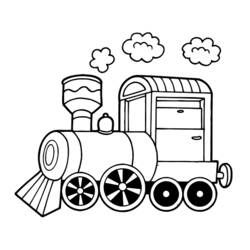 Dessin à colorier: Train / Locomotive (Transport) #135035 - Coloriages à imprimer