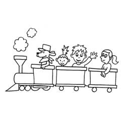 Dessin à colorier: Train / Locomotive (Transport) #135049 - Coloriages à imprimer