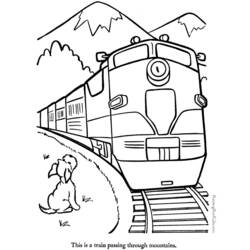 Dessin à colorier: Train / Locomotive (Transport) #135055 - Coloriages à Imprimer Gratuits