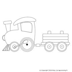 Dessin à colorier: Train / Locomotive (Transport) #135061 - Coloriages à Imprimer Gratuits