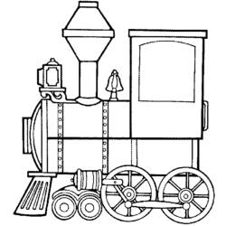 Dessin à colorier: Train / Locomotive (Transport) #135068 - Coloriages à Imprimer Gratuits