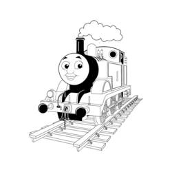 Dessin à colorier: Train / Locomotive (Transport) #135076 - Coloriages à Imprimer Gratuits