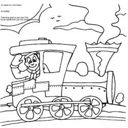 Dessin à colorier: Train / Locomotive (Transport) #135082 - Coloriages à Imprimer Gratuits