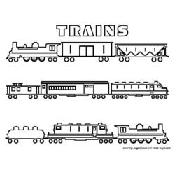 Dessin à colorier: Train / Locomotive (Transport) #135084 - Coloriages à Imprimer Gratuits