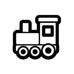 Dessin à colorier: Train / Locomotive (Transport) #135085 - Coloriages à Imprimer Gratuits