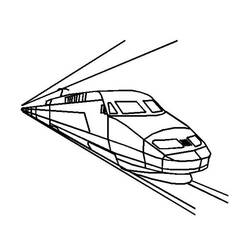 Dessin à colorier: Train / Locomotive (Transport) #135090 - Coloriages à imprimer