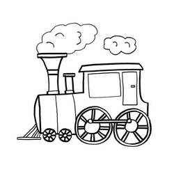 Dessin à colorier: Train / Locomotive (Transport) #135105 - Coloriages à Imprimer Gratuits
