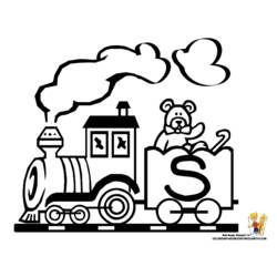 Dessin à colorier: Train / Locomotive (Transport) #135112 - Coloriages à Imprimer Gratuits