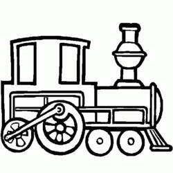 Dessin à colorier: Train / Locomotive (Transport) #135114 - Coloriages à Imprimer Gratuits