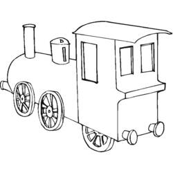 Dessin à colorier: Train / Locomotive (Transport) #135130 - Coloriages à Imprimer Gratuits