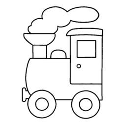 Dessin à colorier: Train / Locomotive (Transport) #135135 - Coloriages à Imprimer