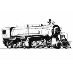 Dessin à colorier: Train / Locomotive (Transport) #135146 - Coloriages à imprimer