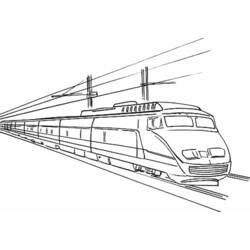 Dessin à colorier: Train / Locomotive (Transport) #135158 - Coloriages à Imprimer