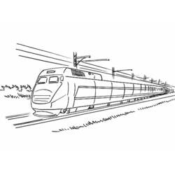 Dessin à colorier: Train / Locomotive (Transport) #135160 - Coloriages à Imprimer