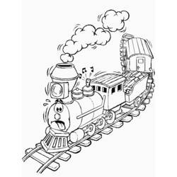 Dessin à colorier: Train / Locomotive (Transport) #135170 - Coloriages à Imprimer Gratuits