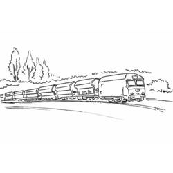 Dessin à colorier: Train / Locomotive (Transport) #135171 - Coloriages à Imprimer