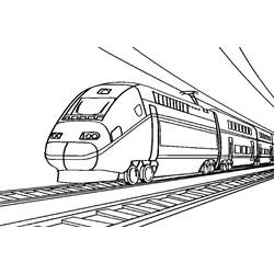 Dessin à colorier: Train / Locomotive (Transport) #135172 - Coloriages à Imprimer