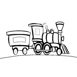 Dessin à colorier: Train / Locomotive (Transport) #135175 - Coloriages à Imprimer Gratuits