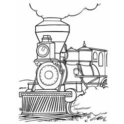 Dessin à colorier: Train / Locomotive (Transport) #135177 - Coloriages à Imprimer Gratuits