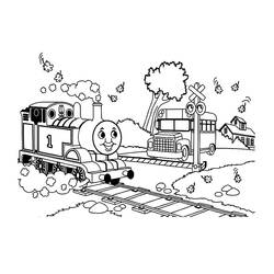 Dessin à colorier: Train / Locomotive (Transport) #135178 - Coloriages à Imprimer Gratuits