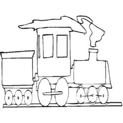 Dessin à colorier: Train / Locomotive (Transport) #135192 - Coloriages à Imprimer Gratuits