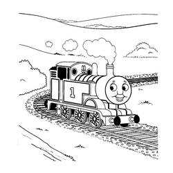 Dessin à colorier: Train / Locomotive (Transport) #135194 - Coloriages à Imprimer Gratuits