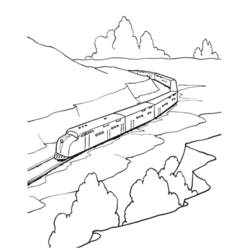 Dessin à colorier: Train / Locomotive (Transport) #135222 - Coloriages à Imprimer Gratuits