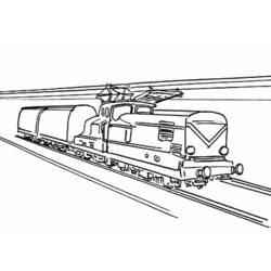 Dessin à colorier: Train / Locomotive (Transport) #135224 - Coloriages à Imprimer Gratuits
