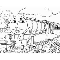 Dessin à colorier: Train / Locomotive (Transport) #135236 - Coloriages à Imprimer Gratuits