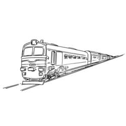 Dessin à colorier: Train / Locomotive (Transport) #135237 - Coloriages à imprimer