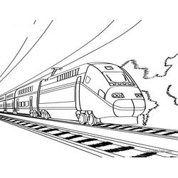 Dessin Train / Locomotive (Transport) #180606 à colorier pour petits et grands