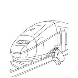 Dessin Train / Locomotive (Transport) #180607 à colorier pour petits et grands