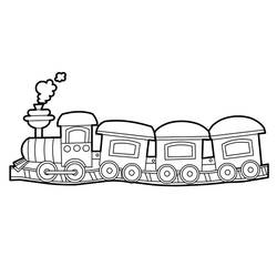 Coloriage Train / Locomotive (Transport) #180611, dessin gratuit prêt à imprimer