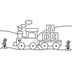 Dessin Train / Locomotive (Transport) #180613 à colorier pour petits et grands