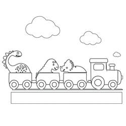 Joli coloriage Train / Locomotive (Transport) #180617, prêt à imprimer