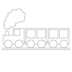Illustration au trait Train / Locomotive (Transport) #180618 prête à colorier